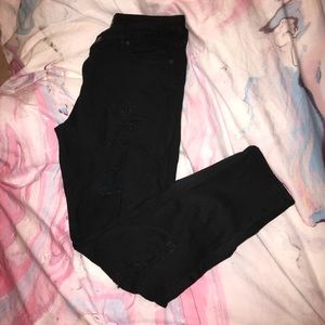 Black ripped jeans
